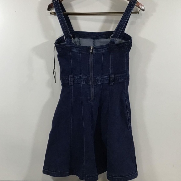 NEW!! Woman’s Free People Denim Pleated Dress Size S/P - Picture 4 of 7